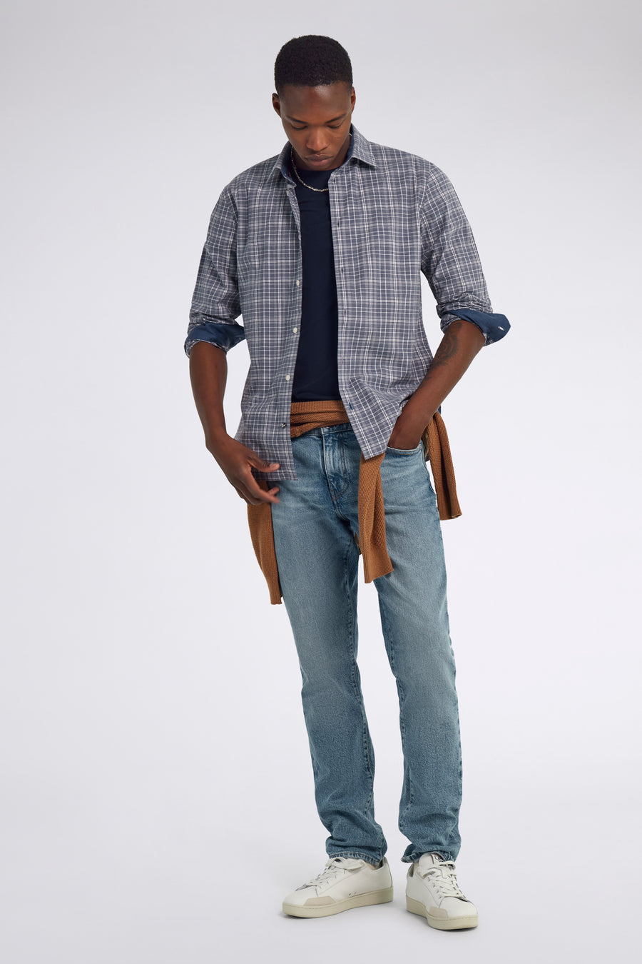 KIN/R CK49 - Men's Plaid Regular Fit Shirt - main image