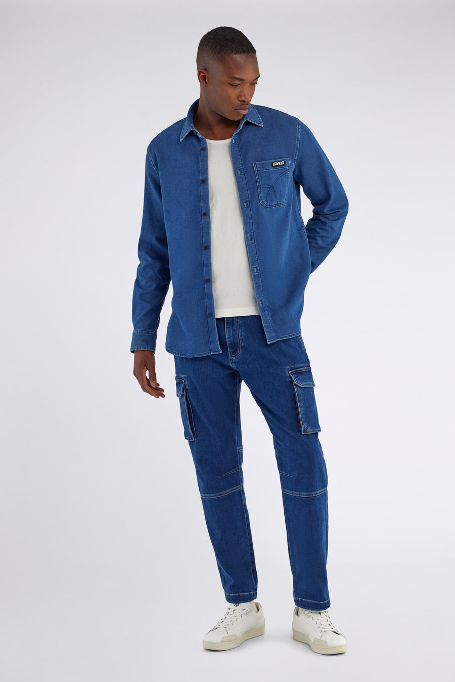 ROGER SHIRT WK 04MM - Herren-Jeanshemd reguläre Passform - main image