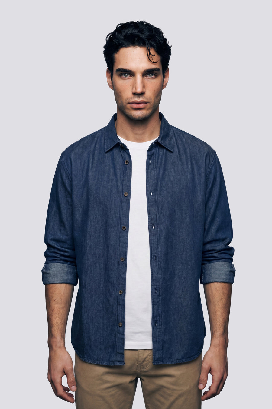 RIVIERA CF 4706 - Men's long-sleeve regular fit shirt blue - main image