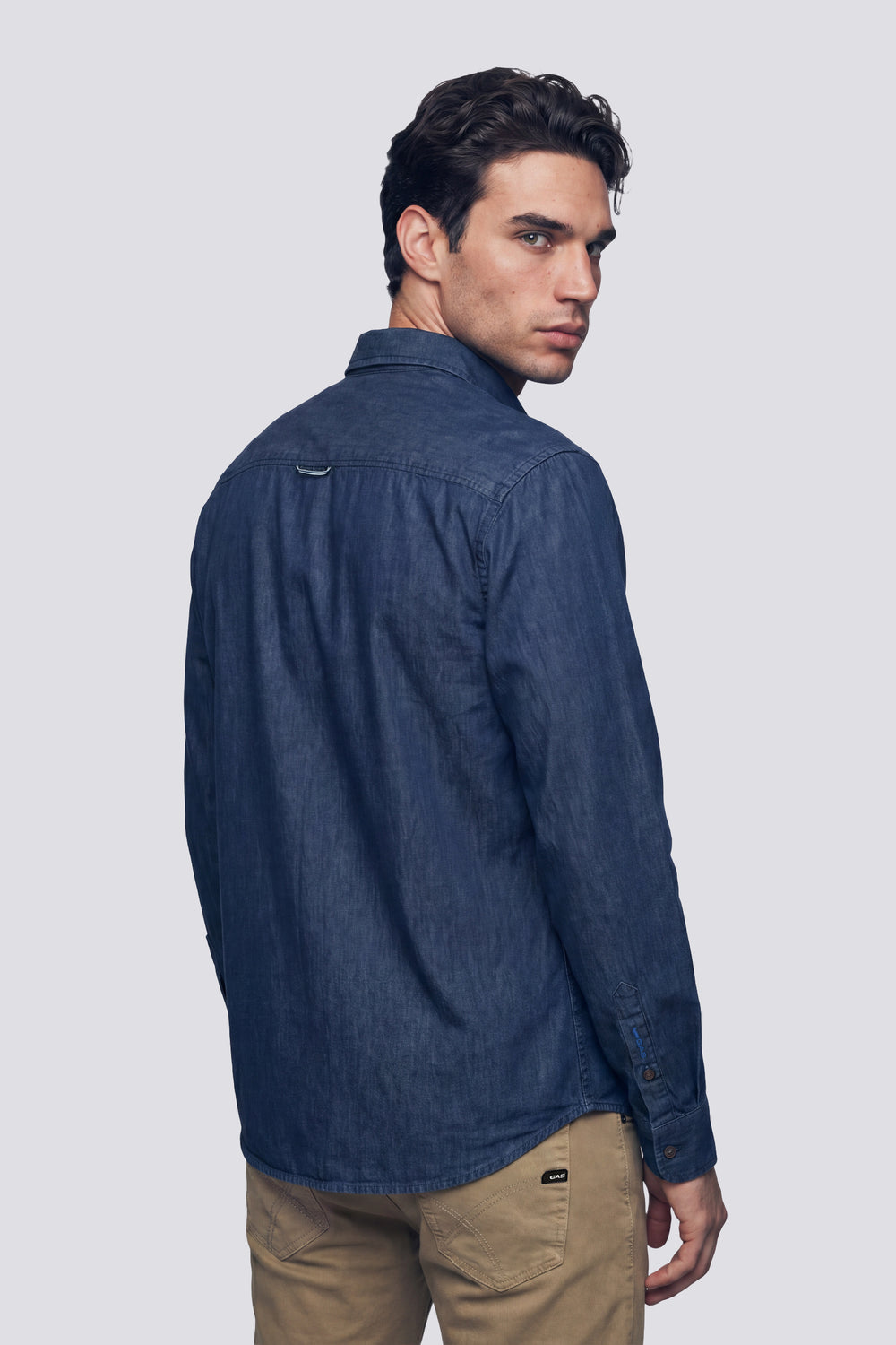 RIVIERA CF 4706 - Men's long-sleeve regular fit shirt blue - secondary image