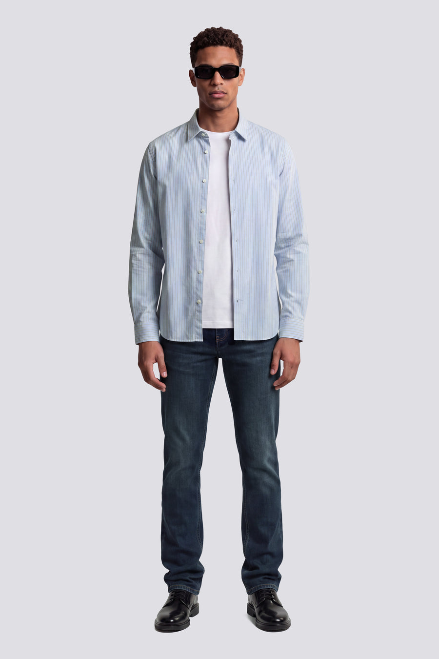KIN/S ROUND ST36 - Herrenhemd Slim Fit mit langen Ärmeln und Streifen - main image
