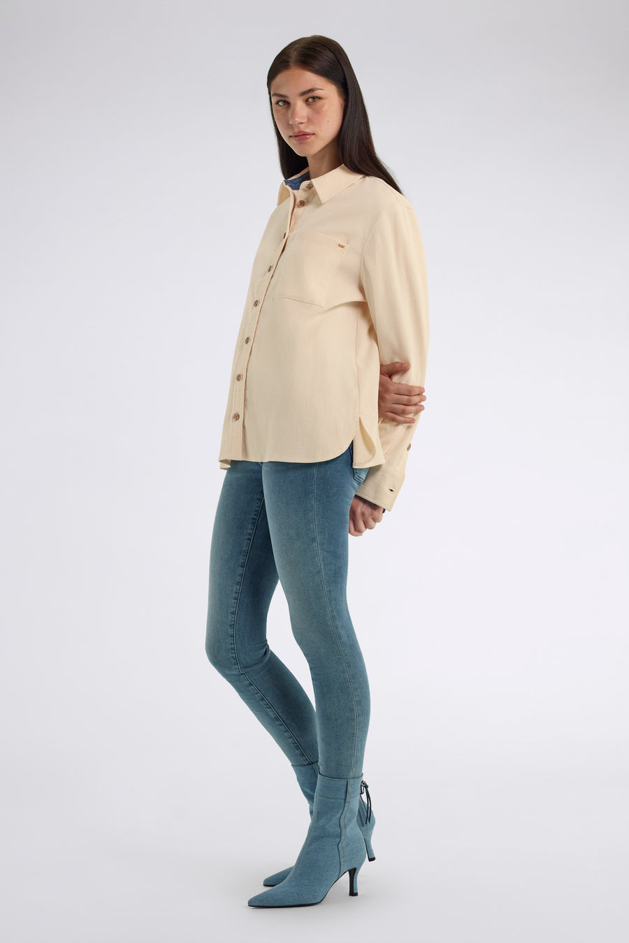 NESSI SHIRT 1298 - Women's Regular Fit White Shirt - main image