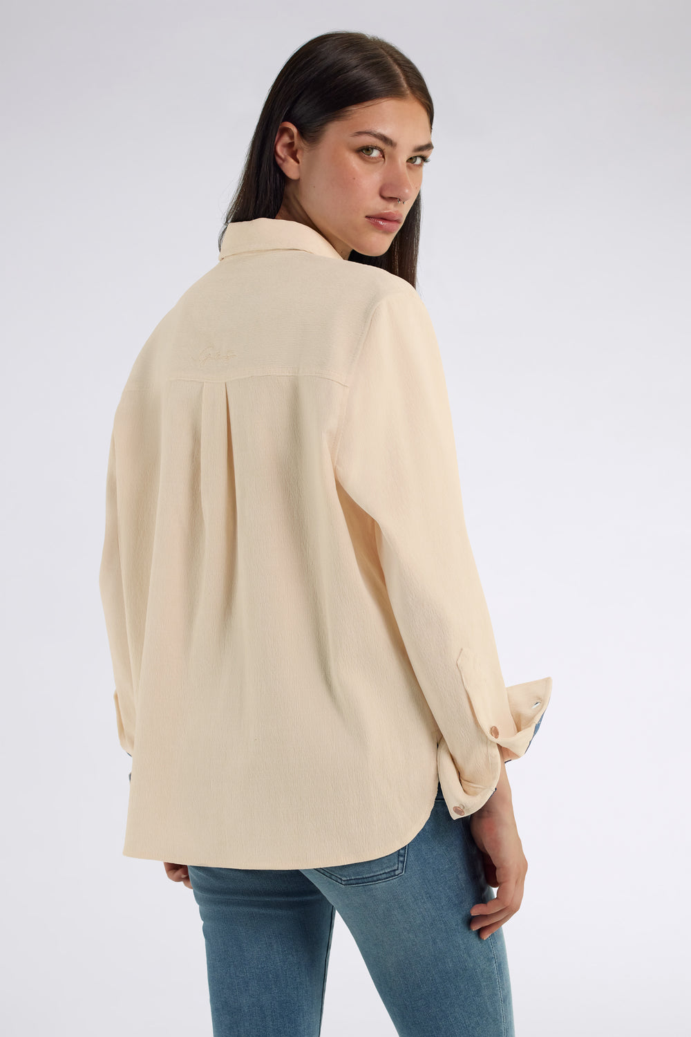 NESSI SHIRT 1298 - Women's Regular Fit White Shirt - secondary image