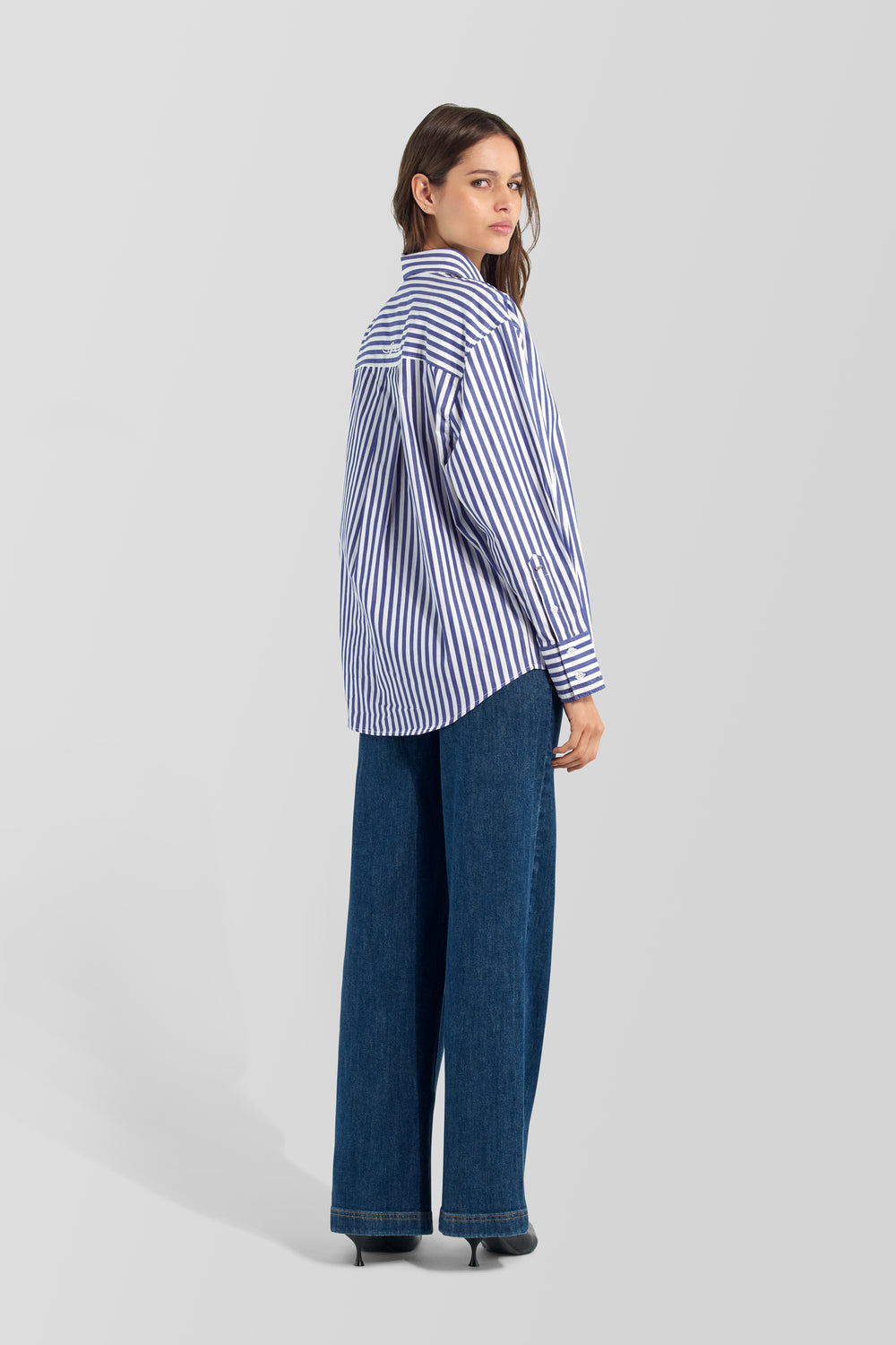 KENDRA SHIRT ST07 - Women's long sleeve striped regular fit shirt - secondary image