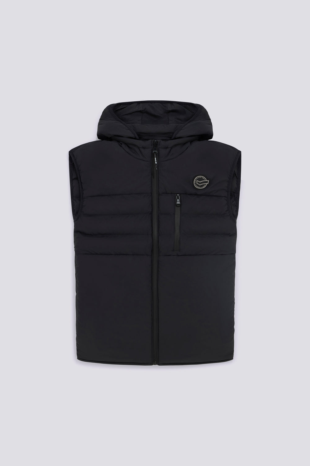 YUKI GILET SEAM. 0200 - Men's black slim fit vest - secondary image
