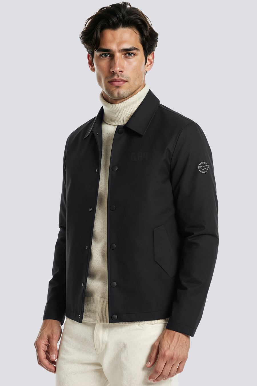 AKIRA JACKET 0200 - Chaqueta hombre corte relajado negra - main image