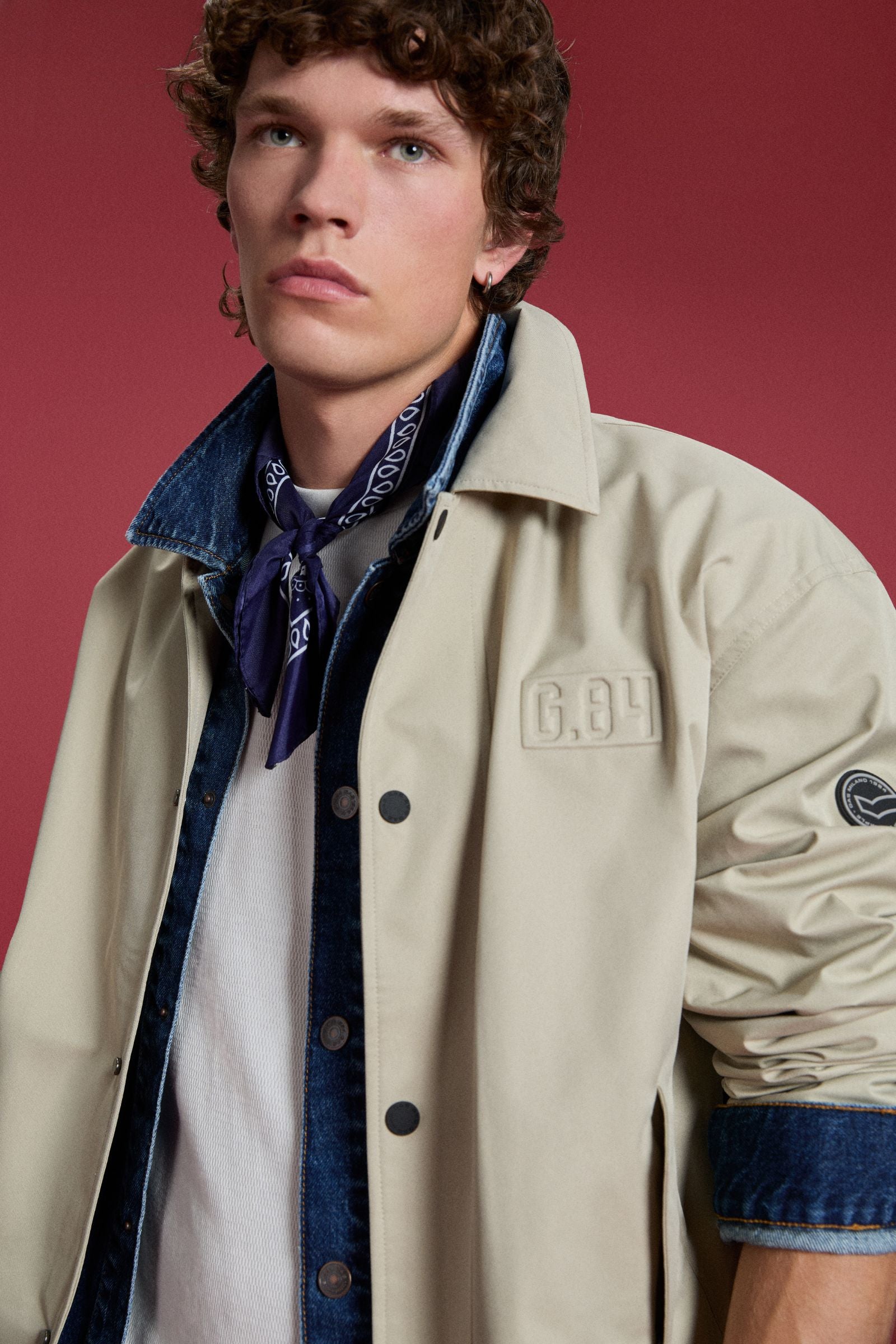 Men's beige relaxed fit jacket AKIRA JACKET 4846 – GAS Jeans