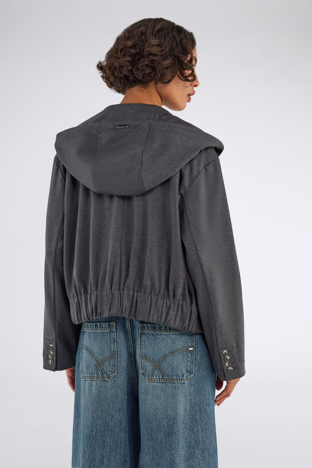 CORINNE HOOD 2937 - Relaxed Fit Damenjacke Grau - secondary image