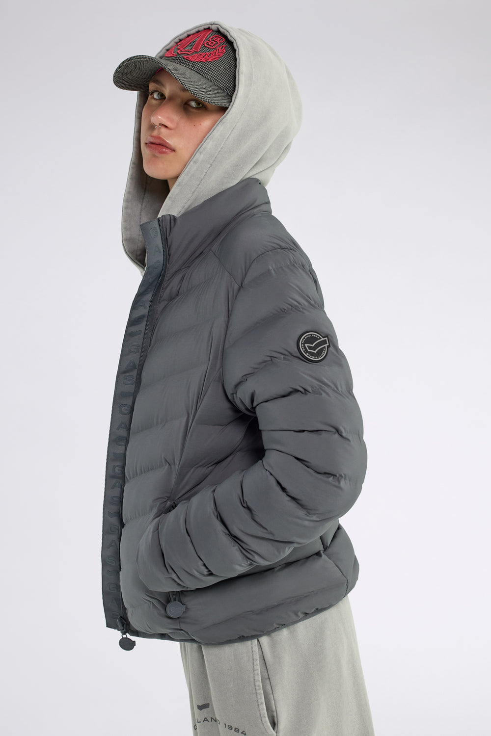 NYLAW S. SEAM. 2937 - Women's Slim Fit Gray Bomber - secondary image