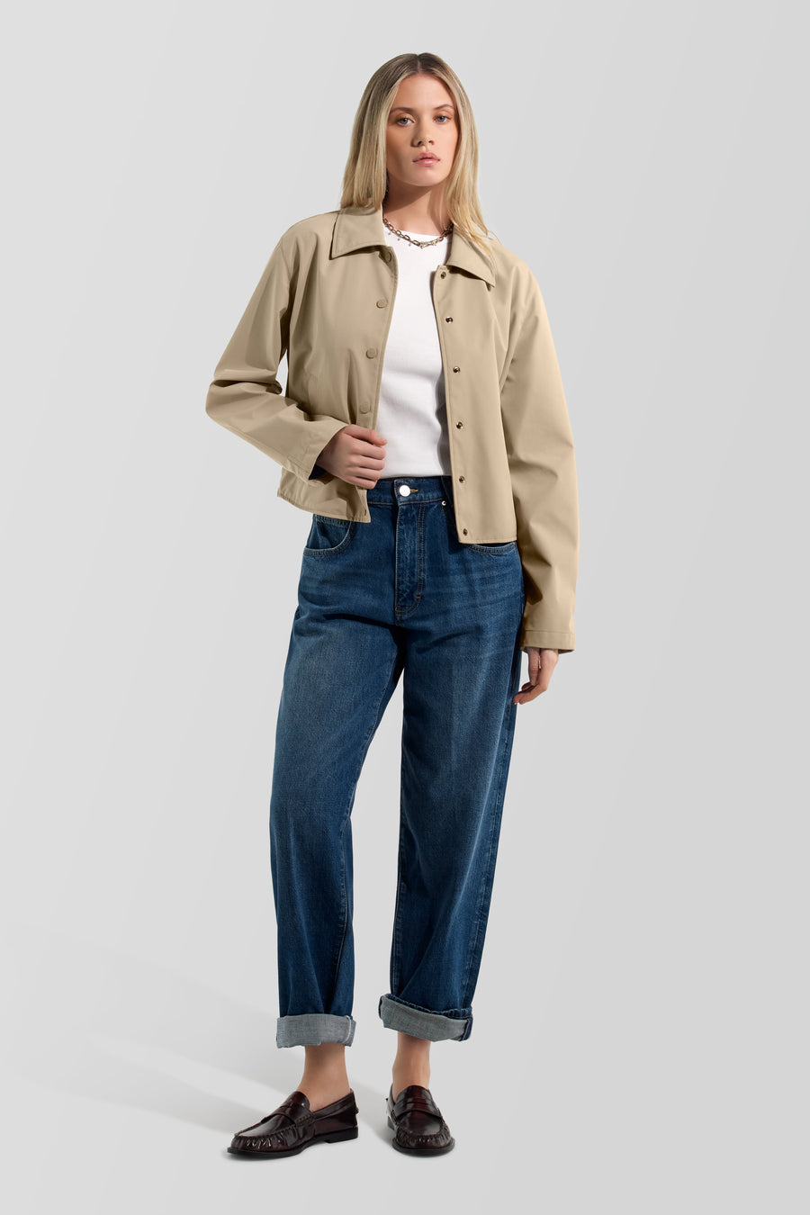 GIADA JACKET 4846 - Giacca donna regular beige - main image
