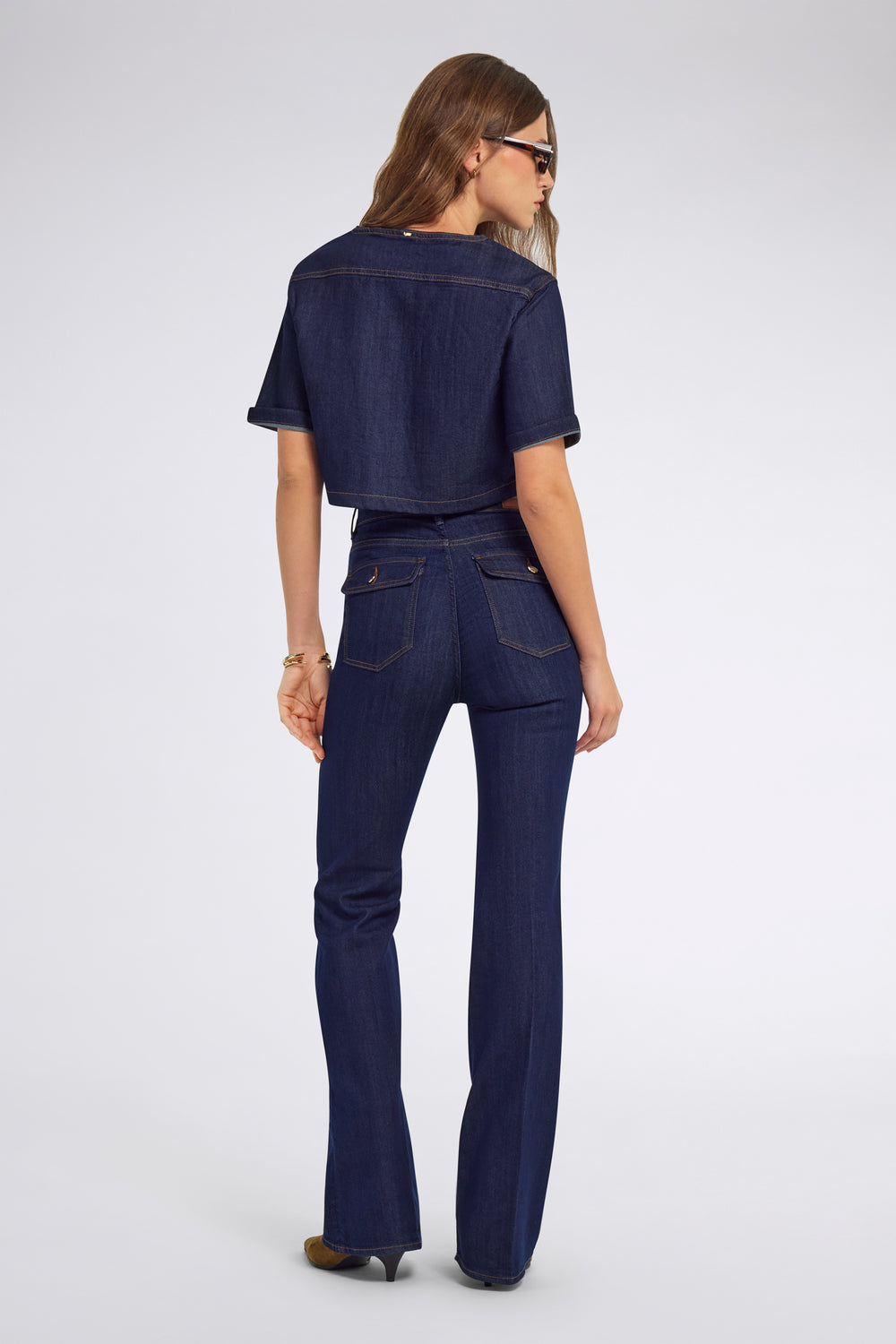 ELEN CROPED JACKET 10RO - Cropped women's slim fit denim jacket - secondary image