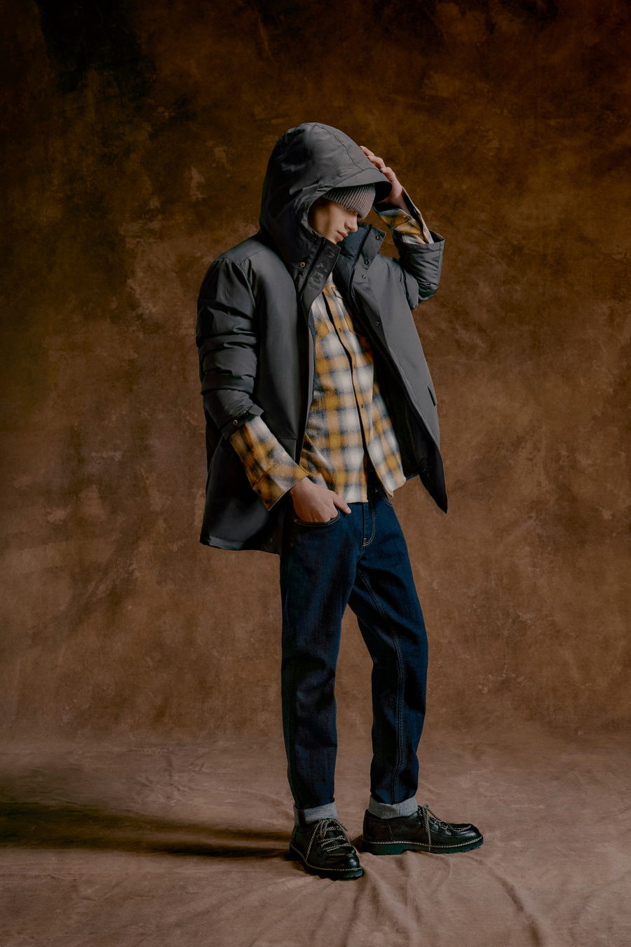 N.NORI LONG W 3920 - Men's padded jacket Regular Fit gray - main image