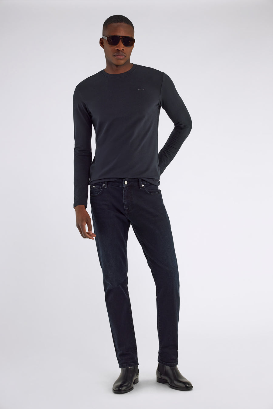 JANIS/S STR.LOGO G. 0200 - Herren T-Shirt Slim Fit schwarz - main image