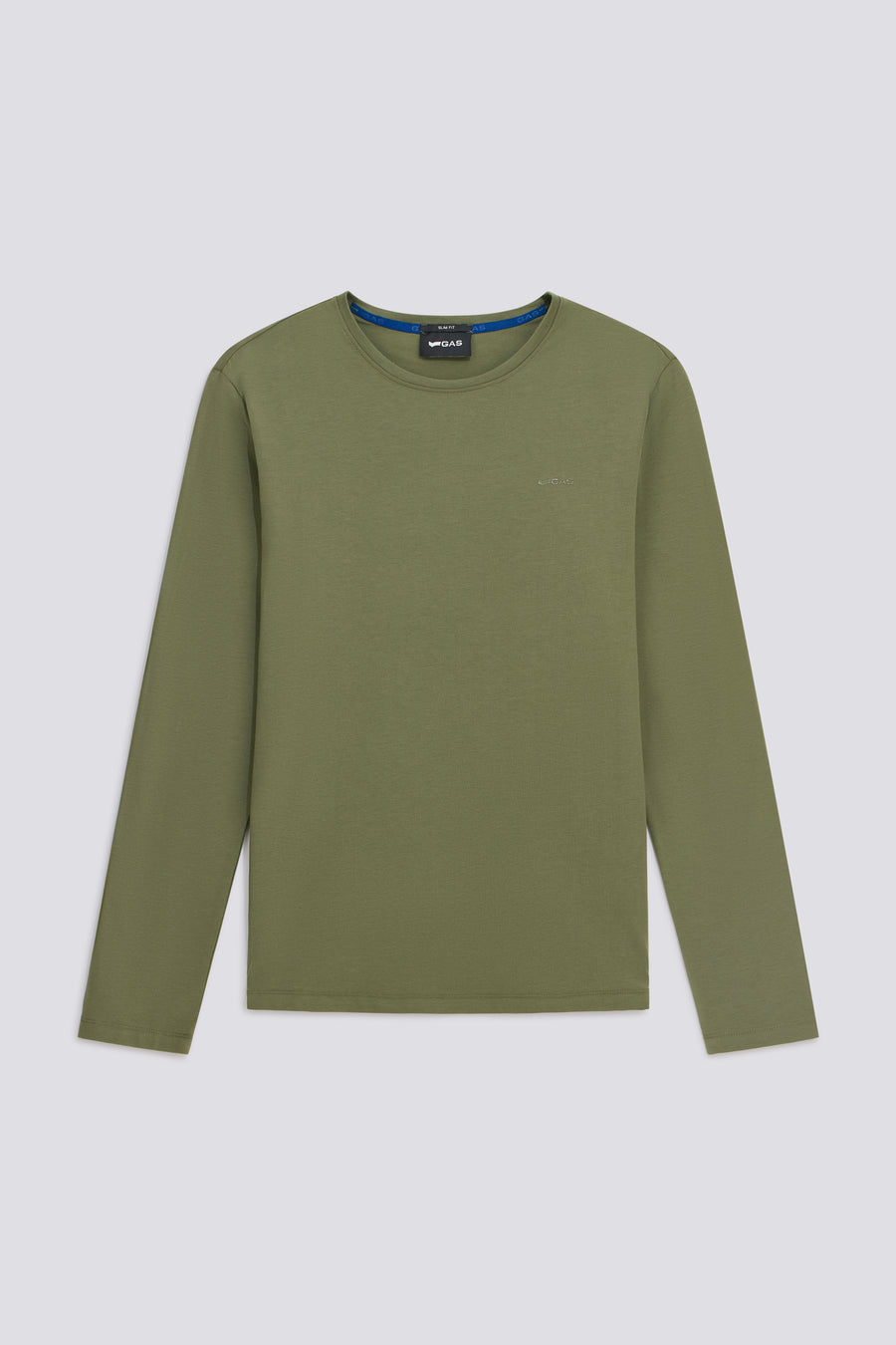 JANIS/S STR.LOGO G. 3649 - Men's green slim fit t-shirt - main image