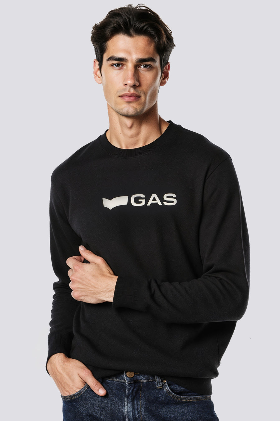 DHARIS M/L LOGO G. 0200 - Men's Regular Fit Black T-Shirt - main image