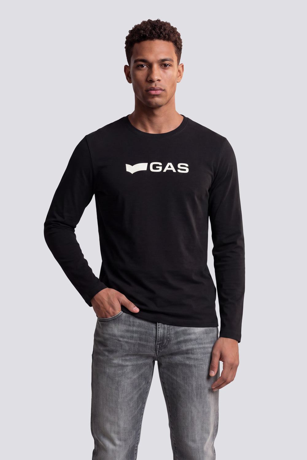 DHARIS M/L LOGO G. 0200 - Men's Regular Fit Black T-Shirt - secondary image