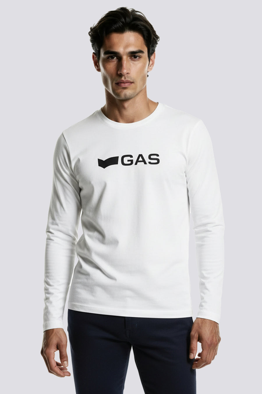 DHARIS M/L LOGO G. 1029 - Men's white regular fit t-shirt - main image