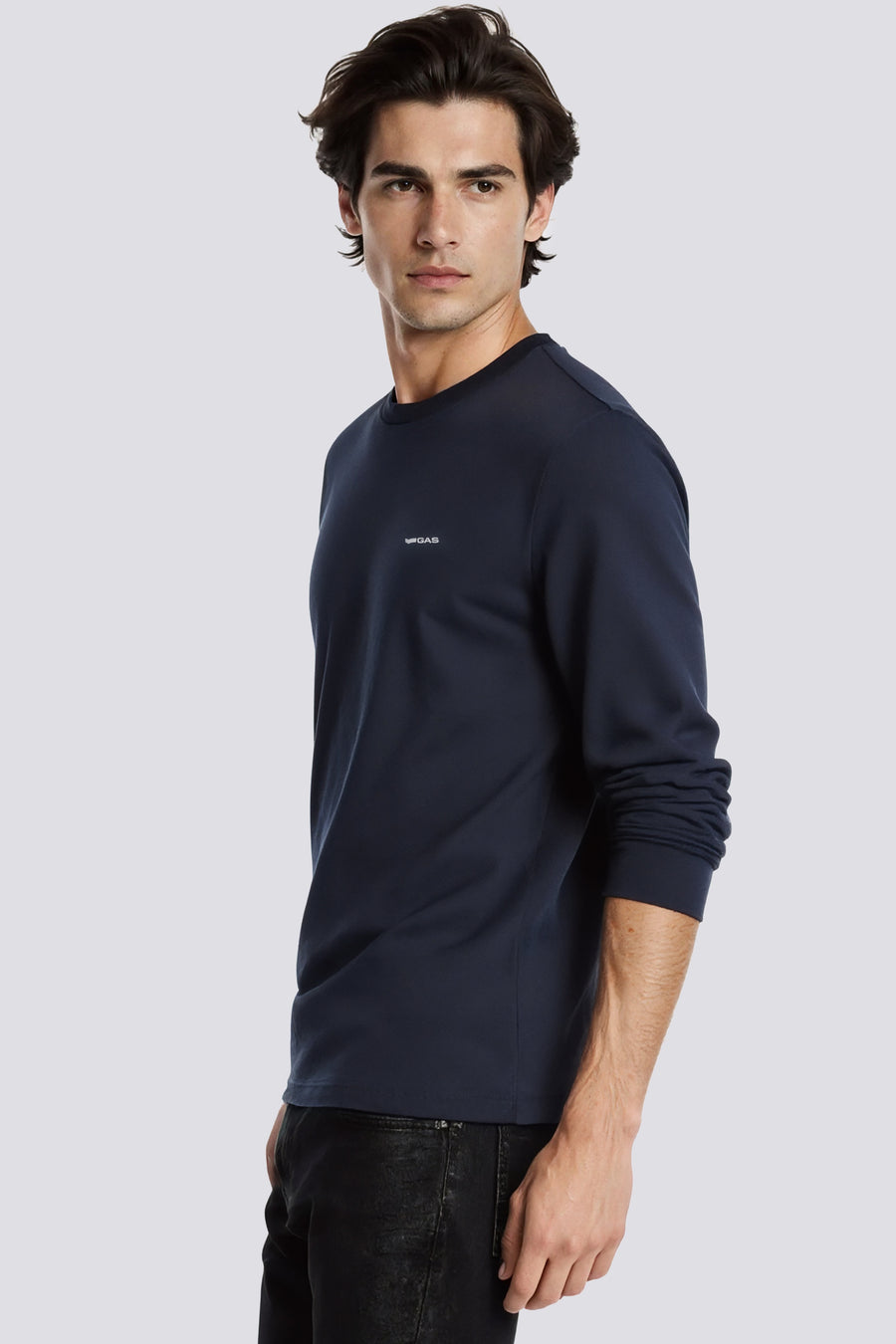 DHARIS M/L LOGO G. 4706 - Men's regular fit blue t-shirt - main image