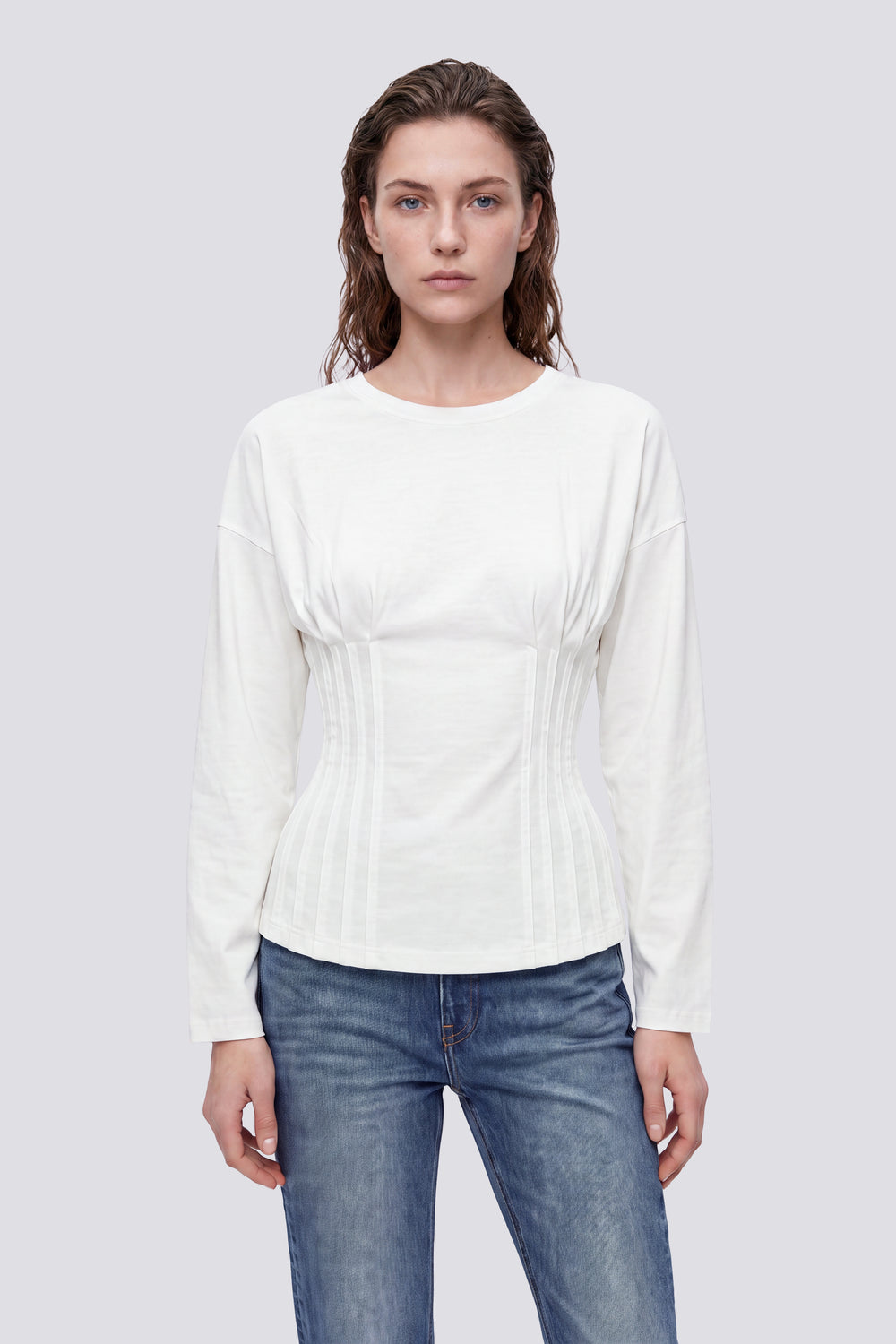 CHANTE M/L 1029 - Women's white long-sleeve T-shirt - secondary image