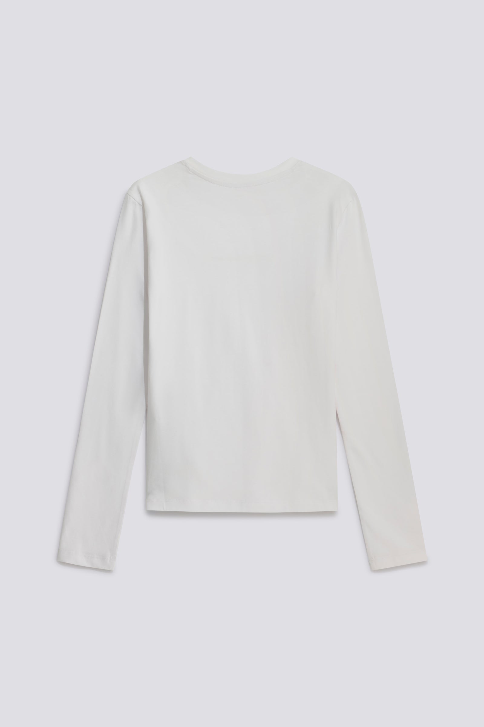 Women's slim fit long sleeve white T-shirt. HANIKE M/L LOGO G.S.