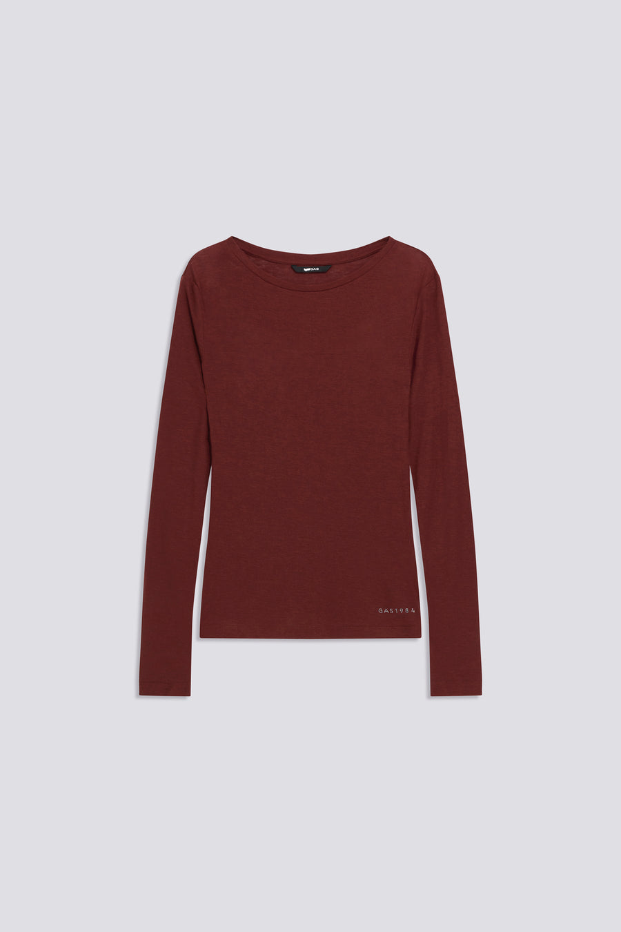 HANIKE W.M/L"GAS" 2898 - Women's long sleeve burgundy slim fit t-shirt - main image