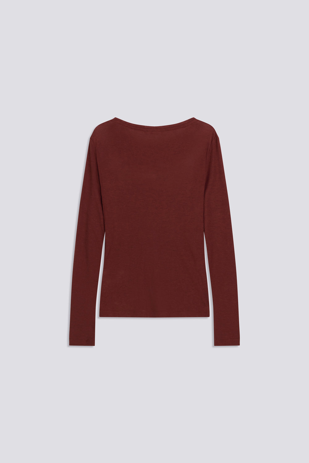 HANIKE W.M/L"GAS" 2898 - Women's long sleeve burgundy slim fit t-shirt - secondary image