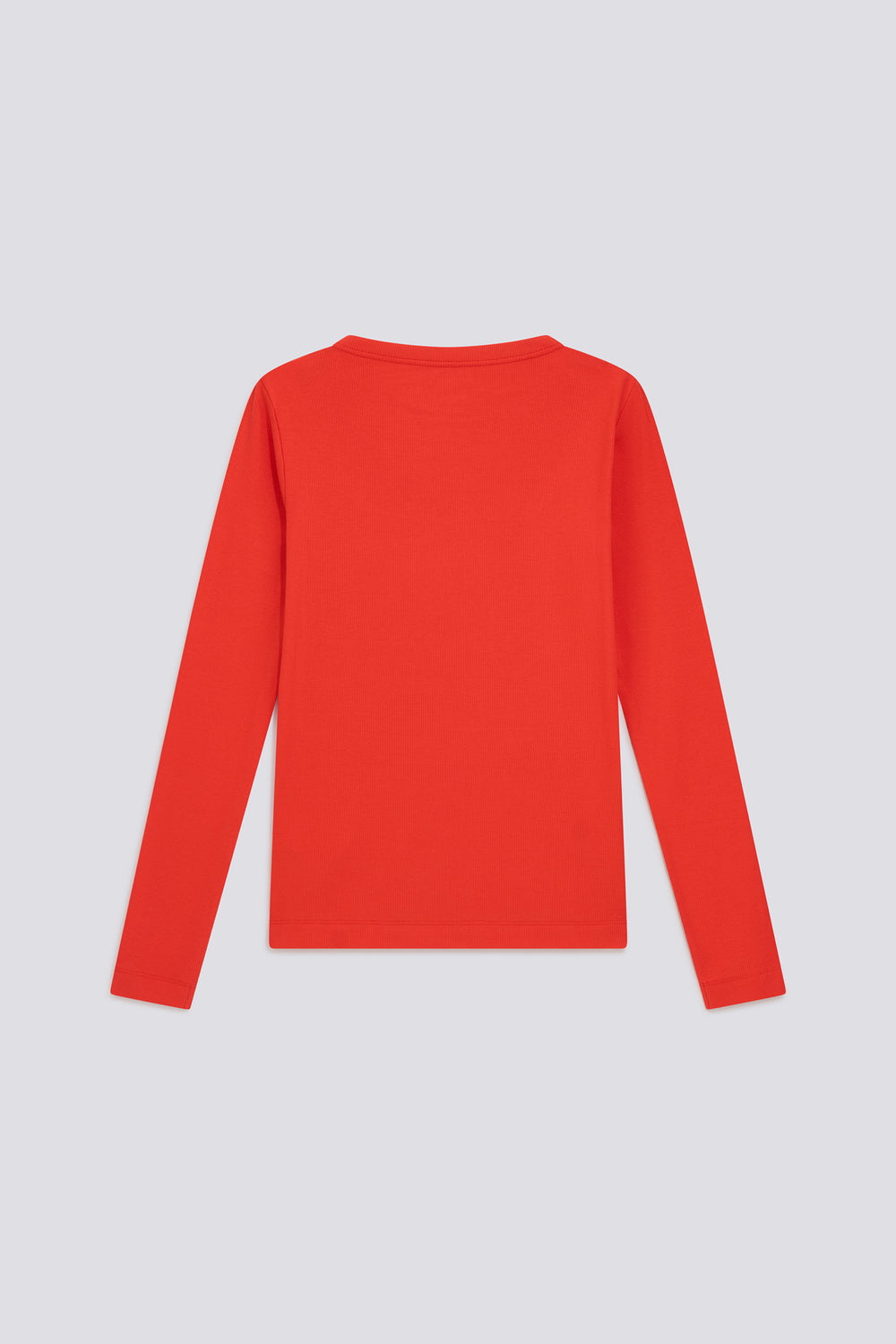 HANIS M/L GAS 1393 - Women's long sleeve slim fit red t-shirt - secondary image