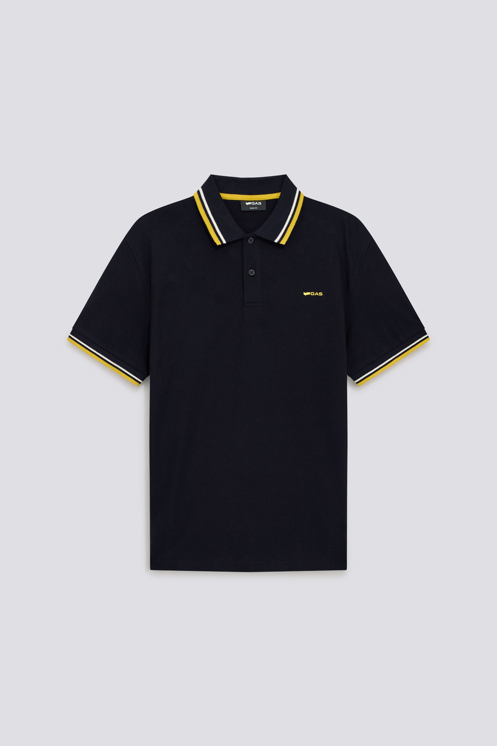 スリムフィットメンズポロシャツ黒 RALPH/S COLOURS 0200 – GAS Jeans
