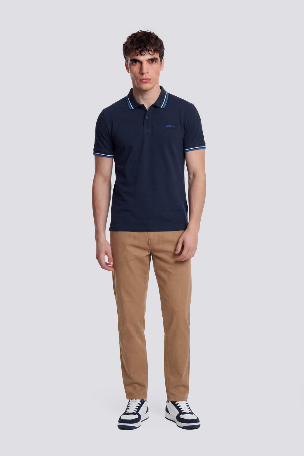 RALPH/S COLOURS 4706 - Men's slim fit polo blue - secondary image