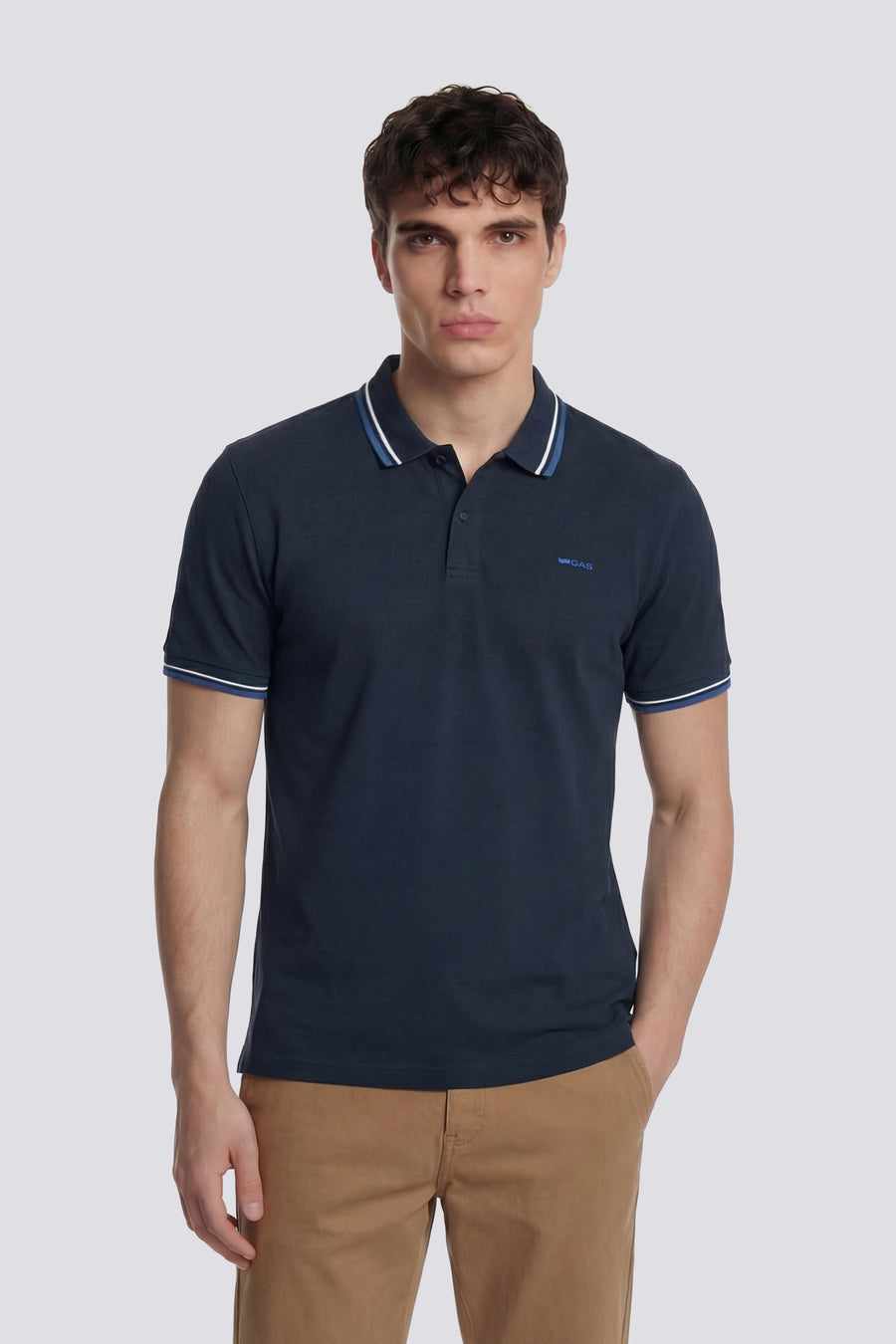 RALPH/S COLOURS 4706 - Men's slim fit polo blue - main image