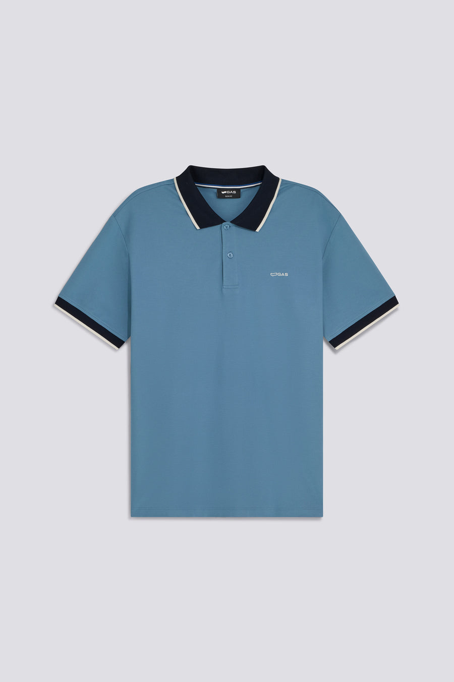RALPH/S RIB STR. 1706 - Men's Slim Fit Polo Light Blue - main image