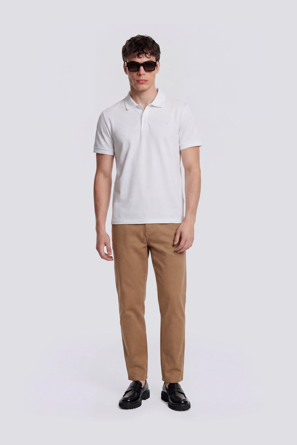 RALPH/S EMB.LOGO 0001 - Men's white slim fit polo - secondary image