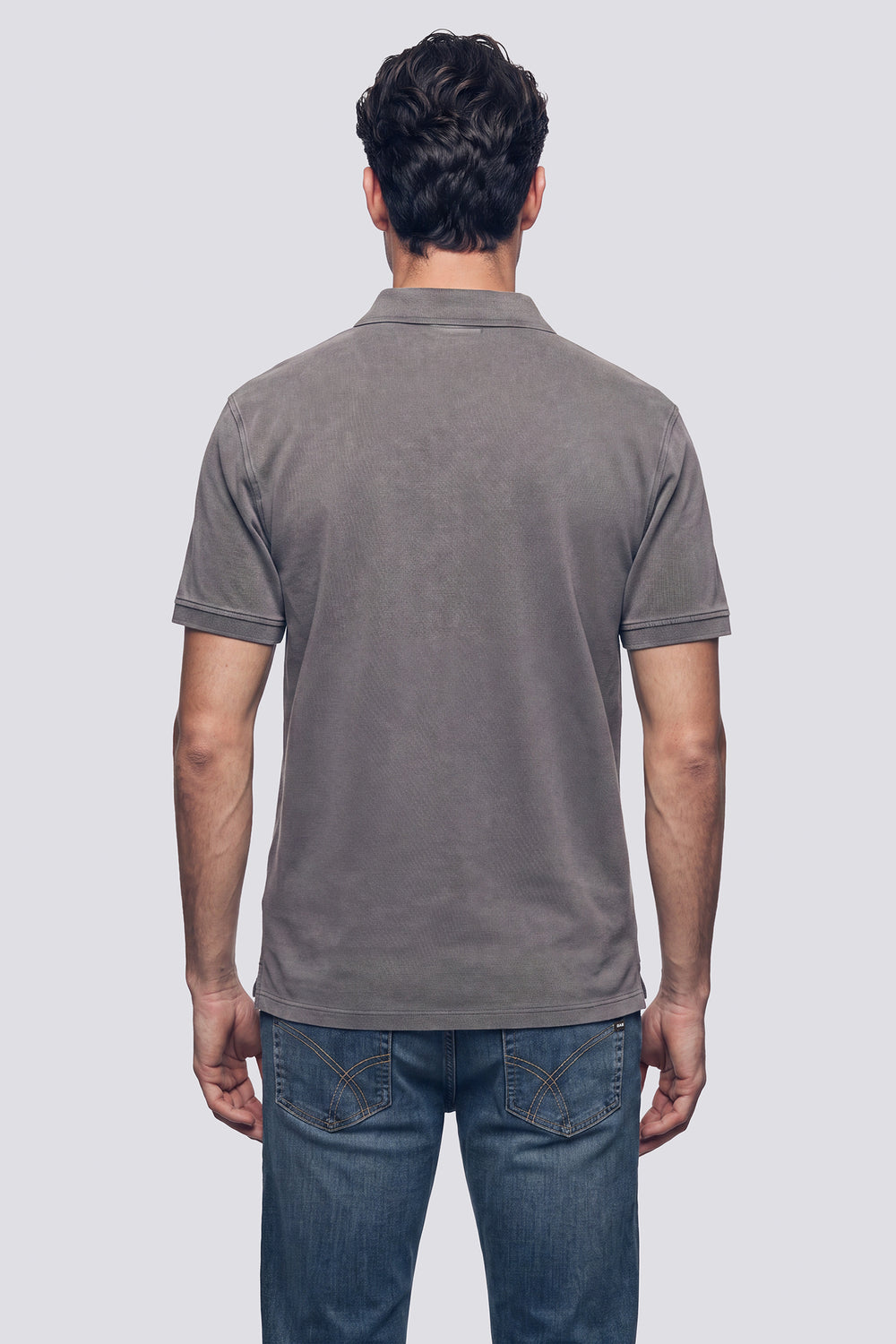 RALPH/S TREAT.PATCH 3933 - Men's Slim Fit Short Sleeve Gray Polo - secondary image