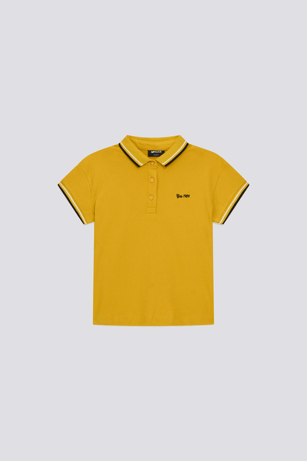 RAFFY M/C STRIPES 1473 - Women's Yellow Slim Fit Polo - secondary image