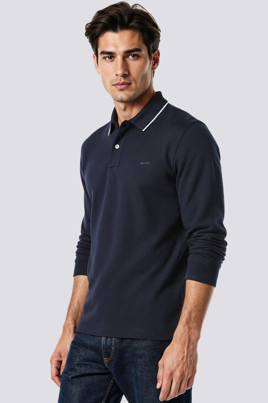 RALPH/S M/L LOGO G. 4706 - Men's long sleeve polo Slim Fit blue - main image