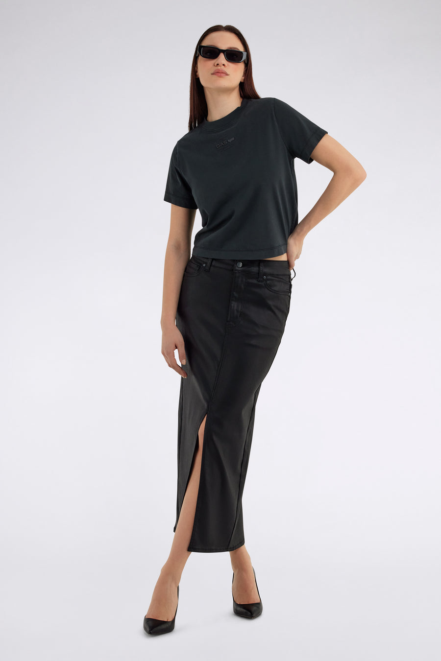 LIX SKIRT 06BD - Regular Fit Denim-Midiröcke - main image