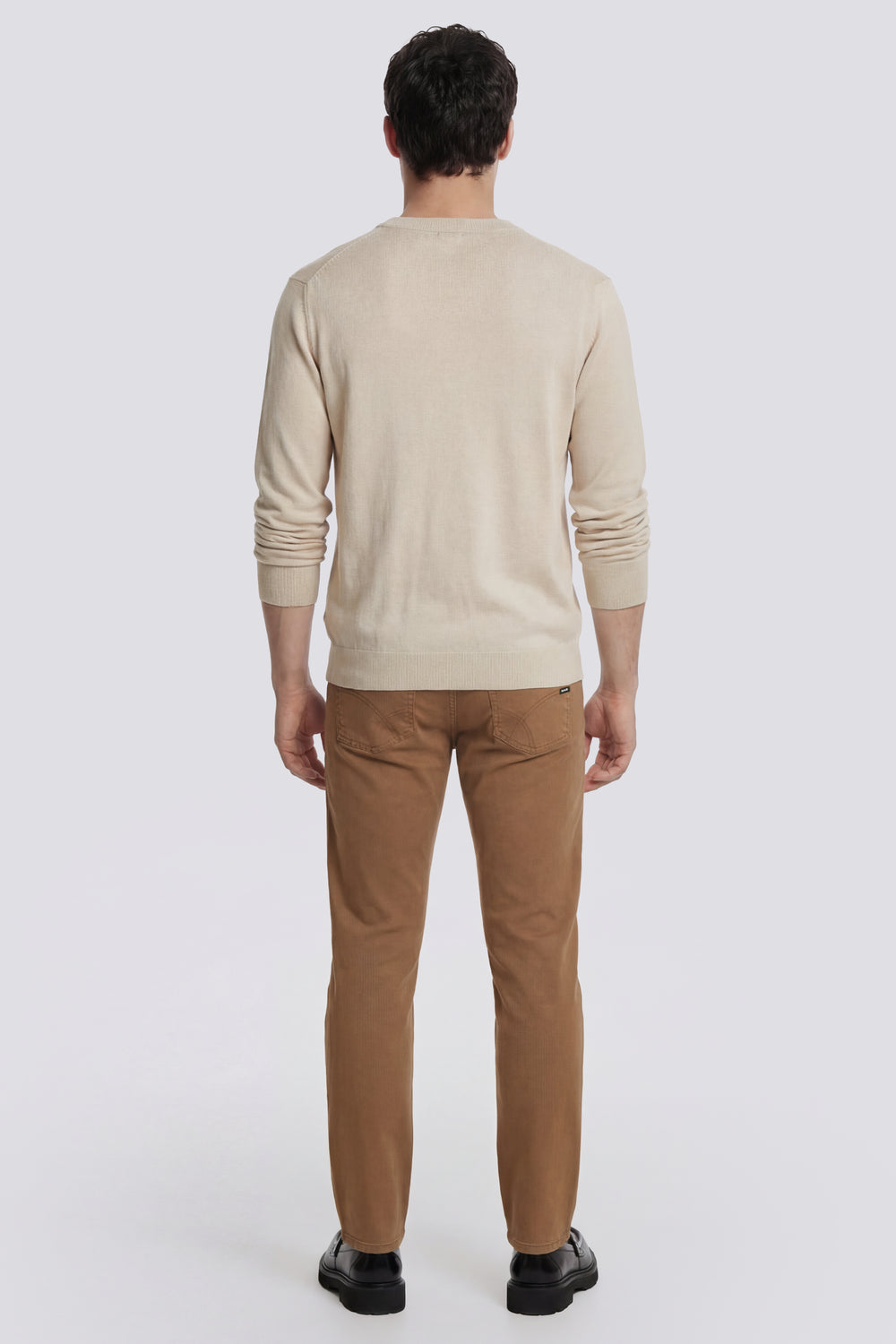 ALBERT SIMPLE REV 4856 - Men's brown slim fit jeans - secondary image