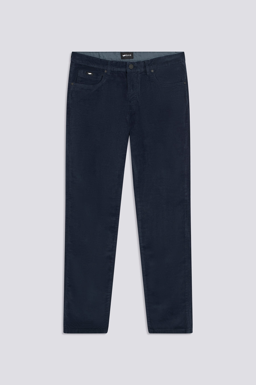 ALBERT SIMPLE REV 4706 - Men's Slim Fit Velvet Trousers in Blue - main image