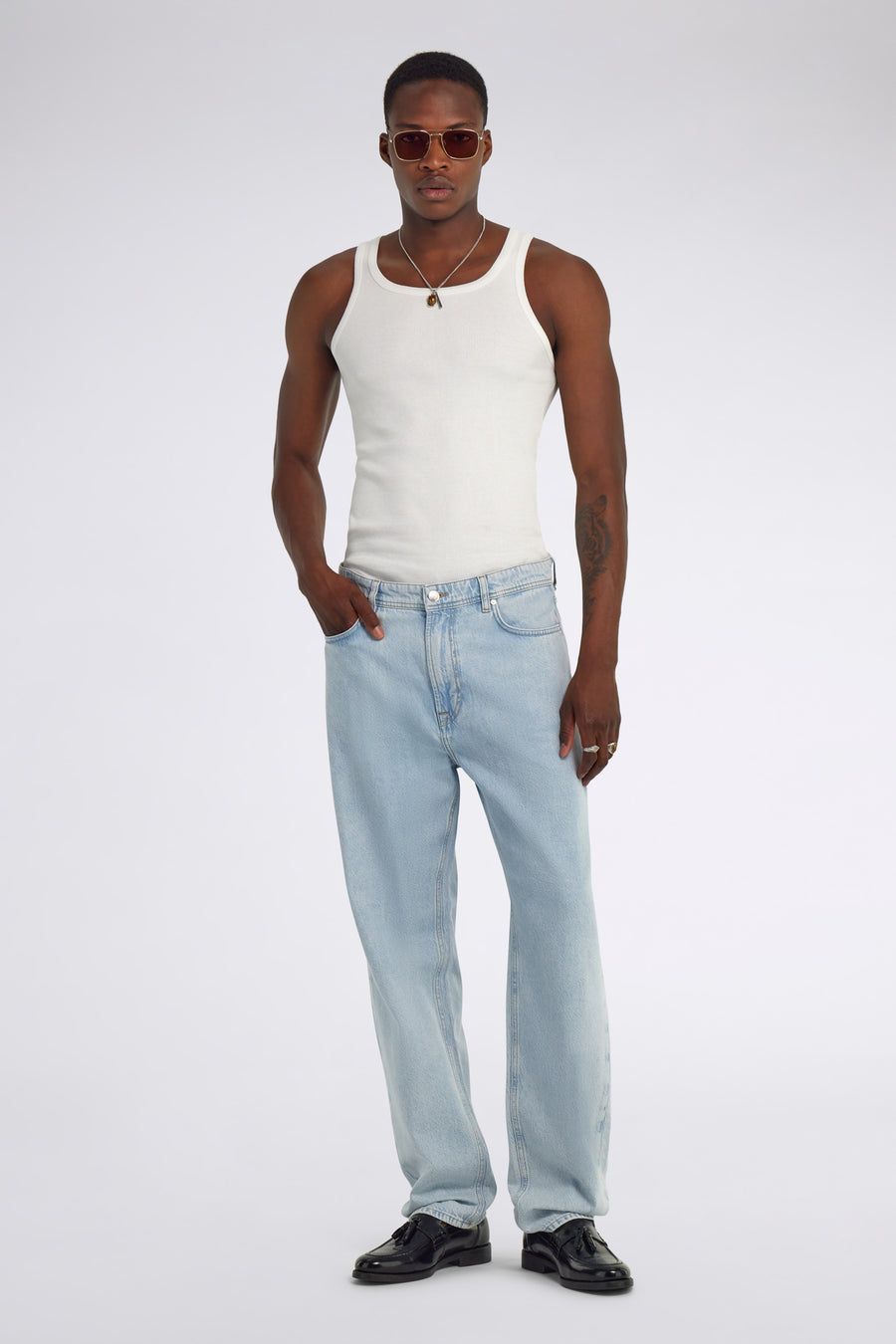 GAS Jeans slim fit - light grey/grigio chiaro - (Second hand GAS Jeans slim fit - light grey/grigio chiaro - (Second hand