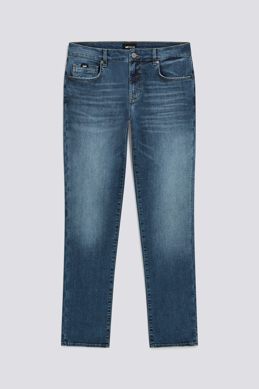 Jeans Uomo Gas Slim Fit Albert - Cotone Elastico, Vita Media, Colore Blu - Foto 12