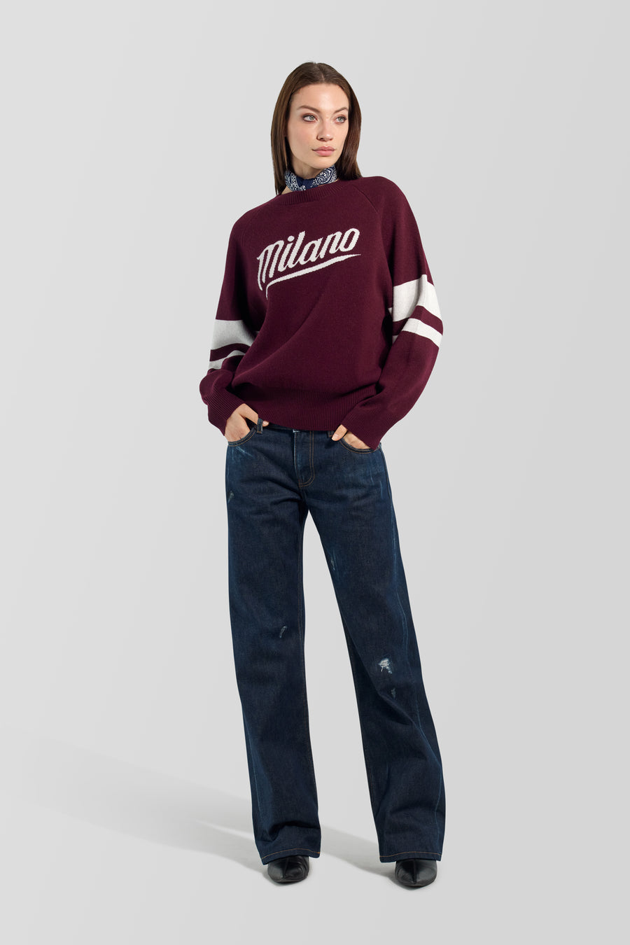 CHRISTINA SELV. 17RO - Women's straight fit jeans Made in Italy - main image