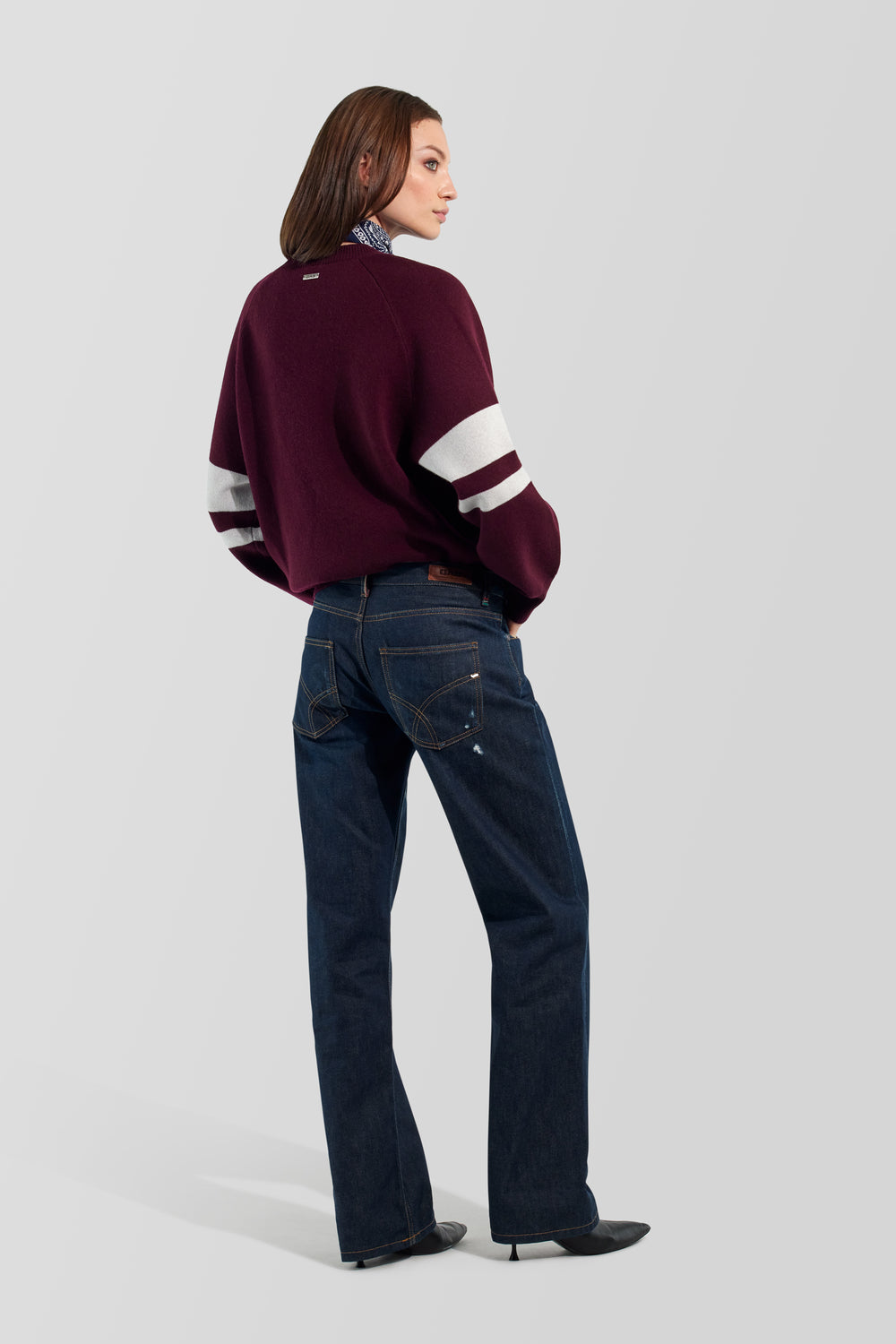 CHRISTINA SELV. 17RO - Women's straight fit jeans Made in Italy - secondary image