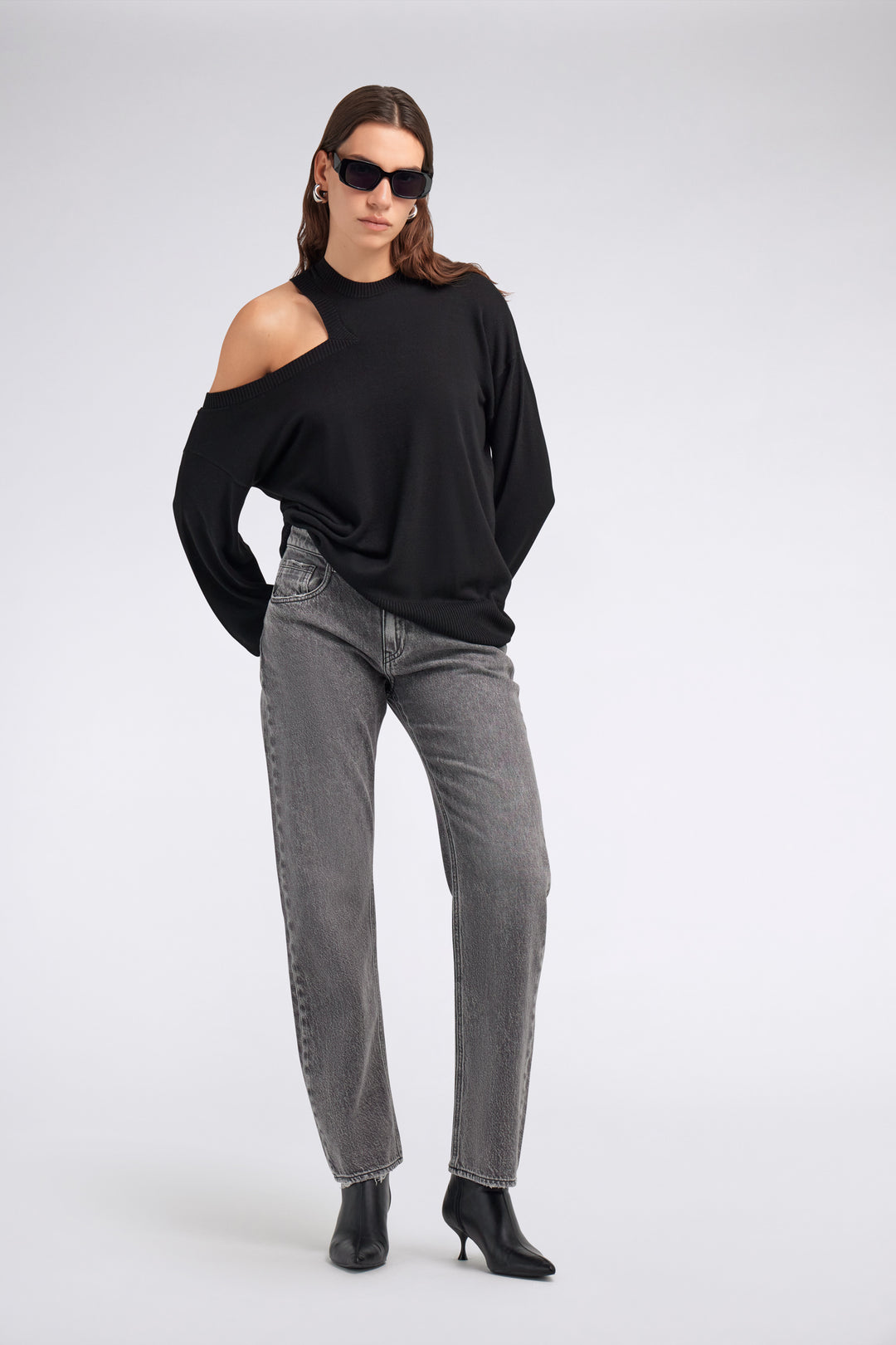 Europei e americani a vita alta e jeans dritti in denim nero autunno e inverno pantaloni jeans donna taglie corte con gamba dritta pantaloni a vita alta con gamba dritta, Nero Europei e americani a vita alta e jeans dritti in denim nero autunno e inverno pantaloni jeans donna taglie corte con gamba dritta pantaloni a vita alta con gamba dritta, Nero