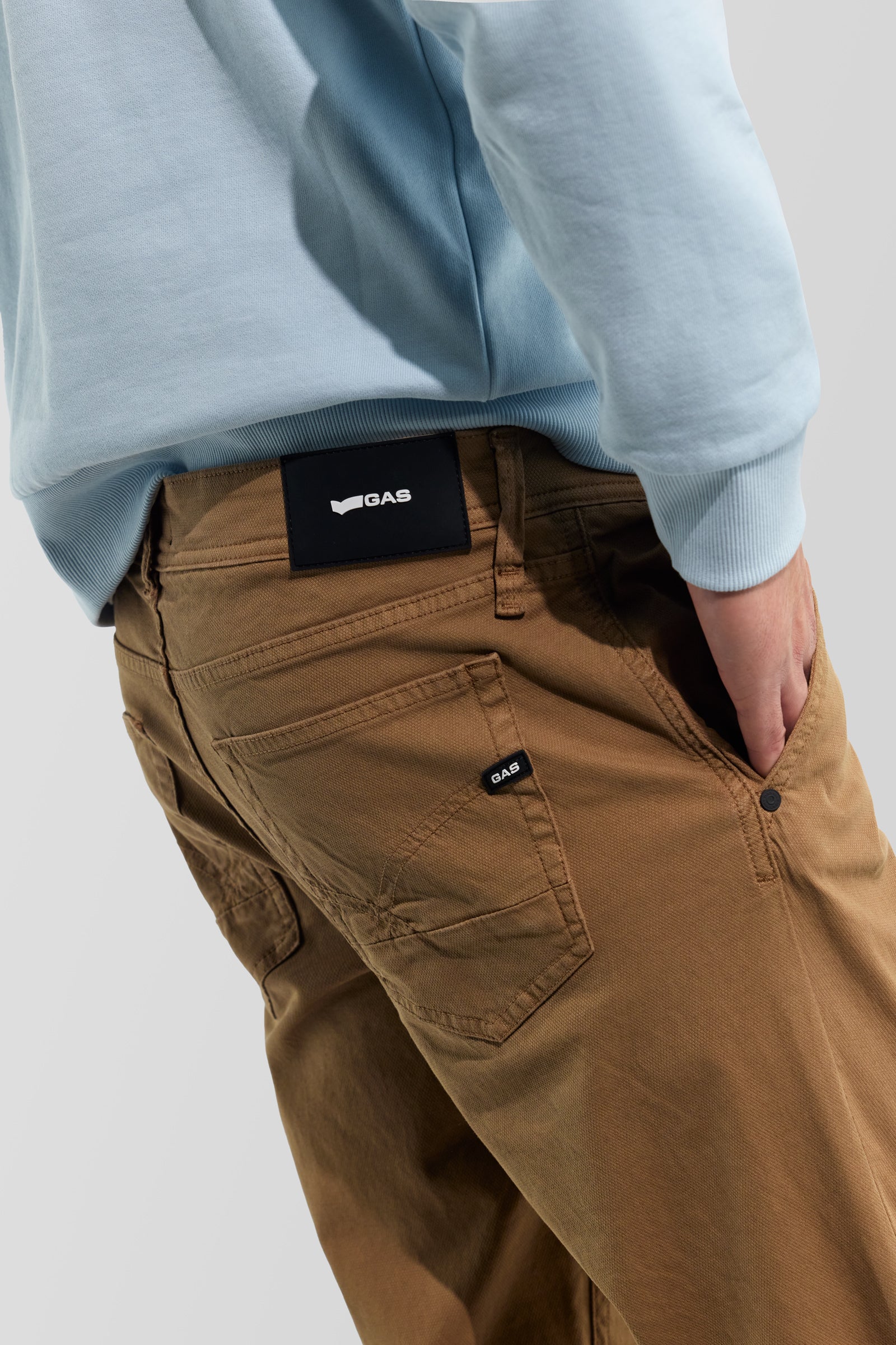 Men's slim fit brown chino pants ALEX CHINO 4856 – GAS Jeans