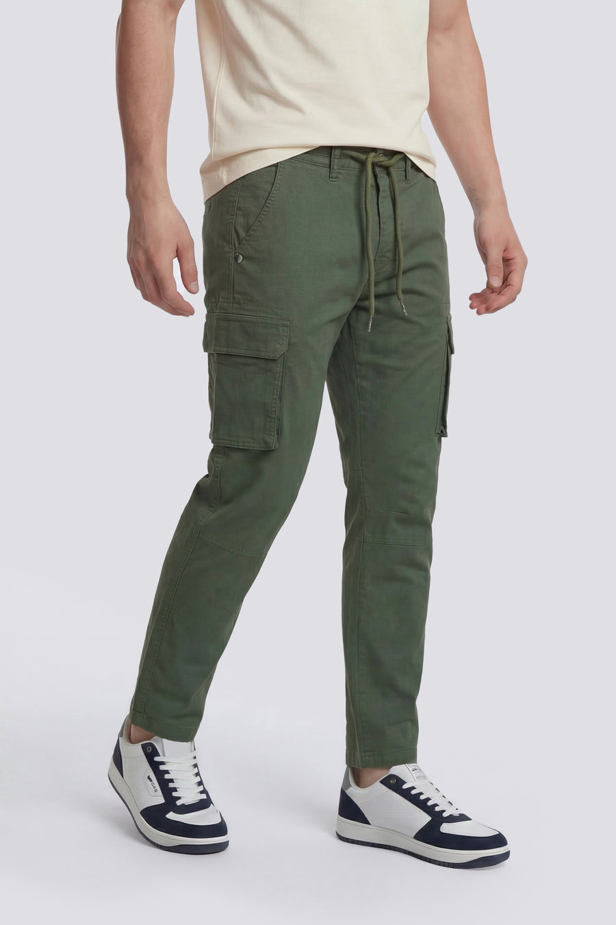 BOB GYM 2.0 EASY 3674 - Men's slim fit green cargo pants - main image