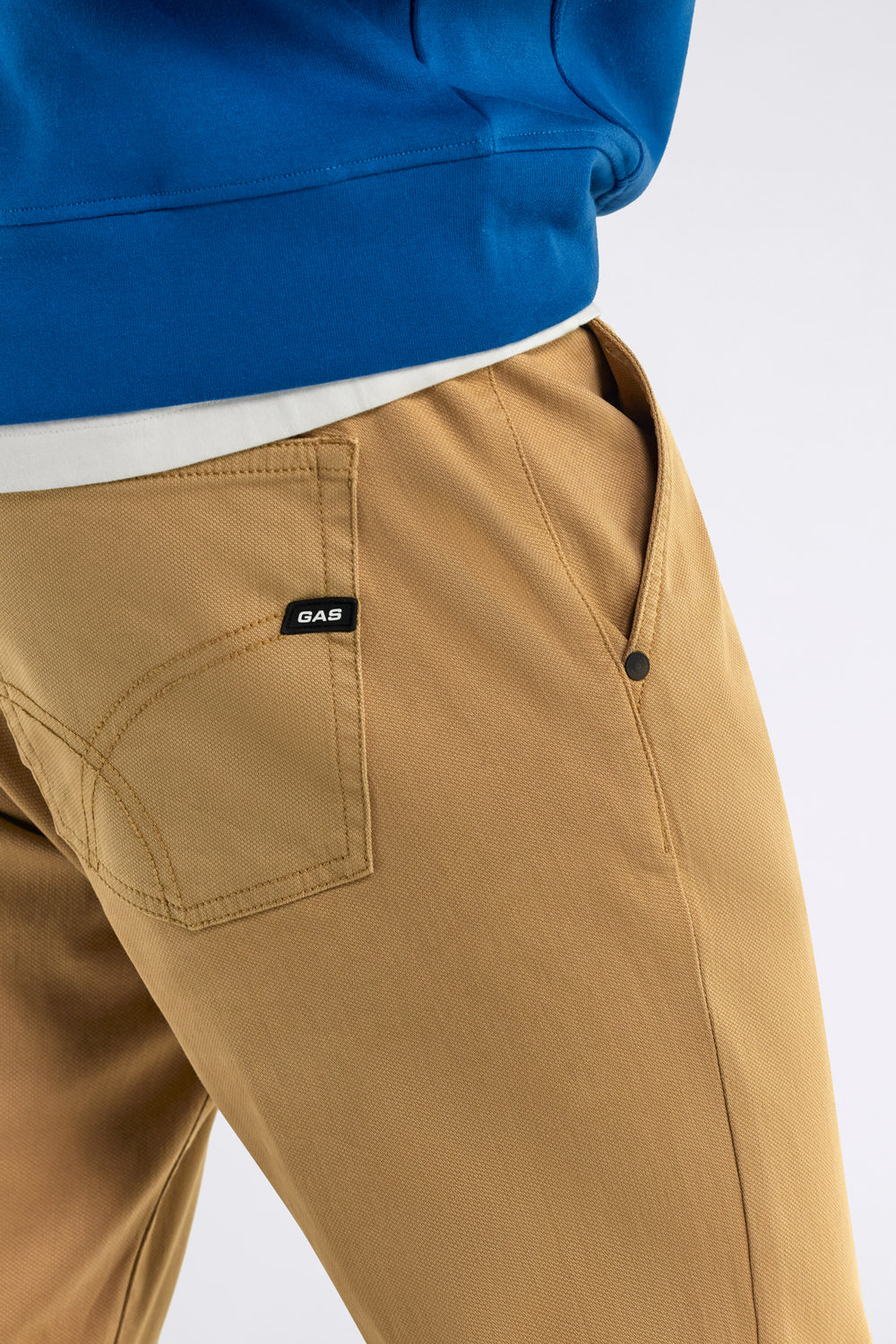 ALBERT S.CHINO 4862 - Men's beige slim fit pants - secondary image