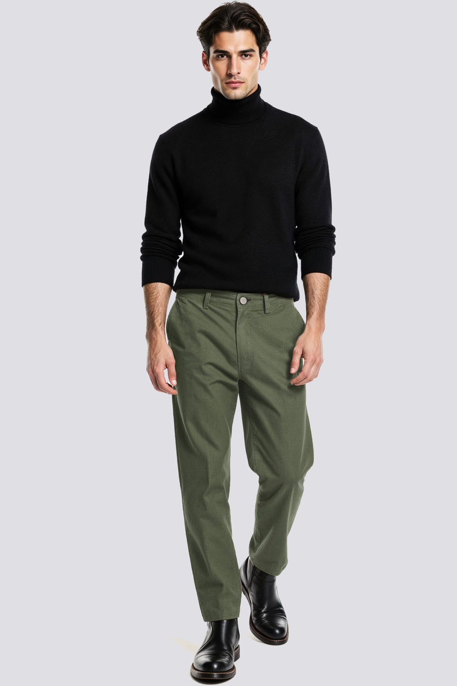 SADECK REV 3649 - Men's Slim Fit Chino Pants green - main image