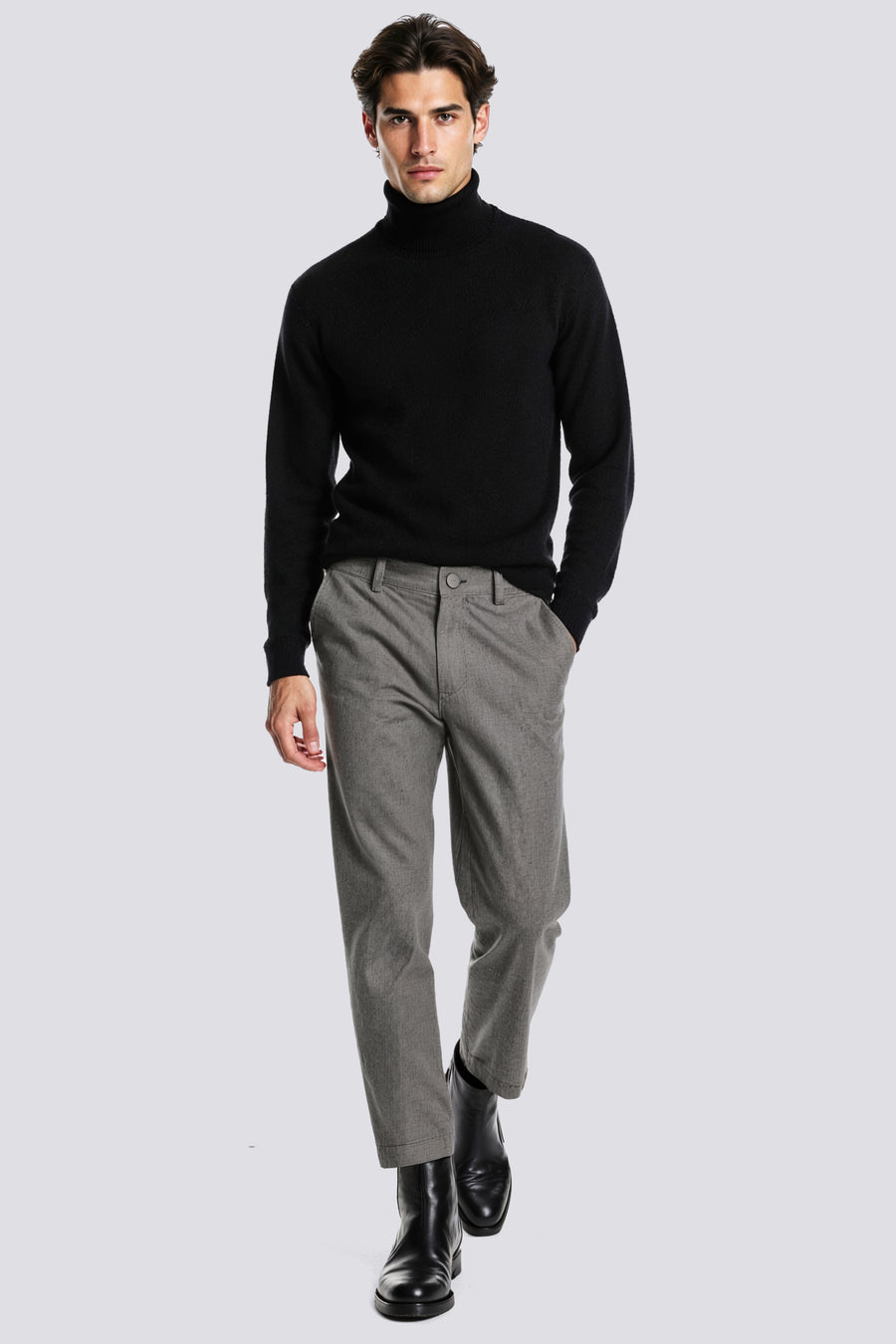 SADECK REV 3924 - Men's Slim Fit Gray Chino Pants - main image