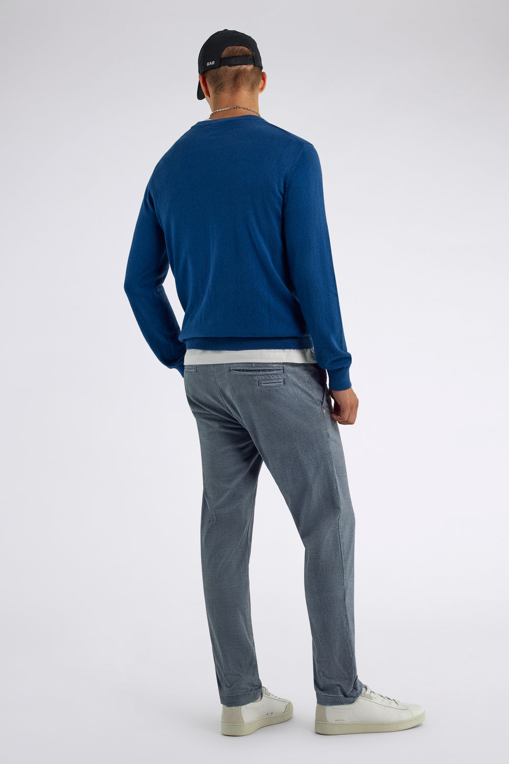 SADECK REV 4709 - Men's Slim Fit Blue Trousers - secondary image