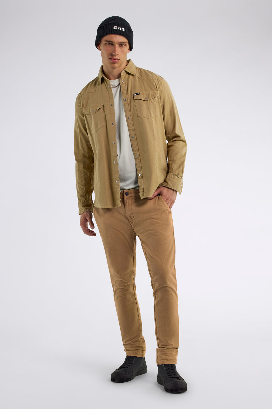 SADECK REV 4862 - Men's Slim Fit Brown Chino Pants - main image